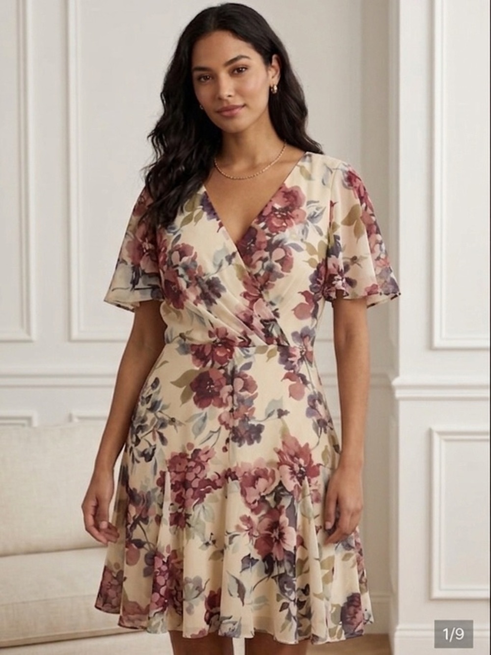 Lauren Ralph Lauren Floral Dress Cottagecore Wedding Guest Size 12